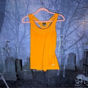 nike pro dri-fit orange tank top